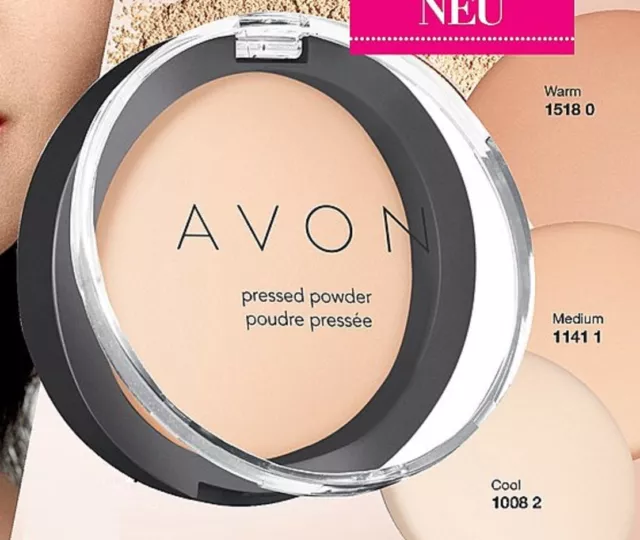 Poudre pressée Avon 3 en 1 : matifie, unifie le teint, cache les imperfections