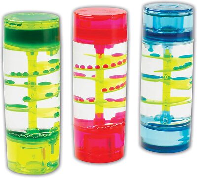 Rouge Vert Sensoriel Liquide Spirale minuteries-Visuel Sensory Toys-Set de 3-Bleu 