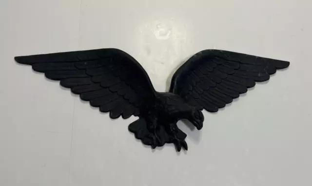 24" Cast Iron Eagle Wall Hanging Vintage Decor Hanger