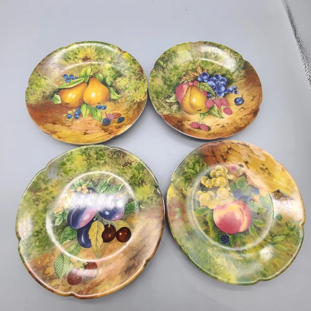 6 ROCHARD LIMOGES France Dessert/Snack Plates Set Fruit