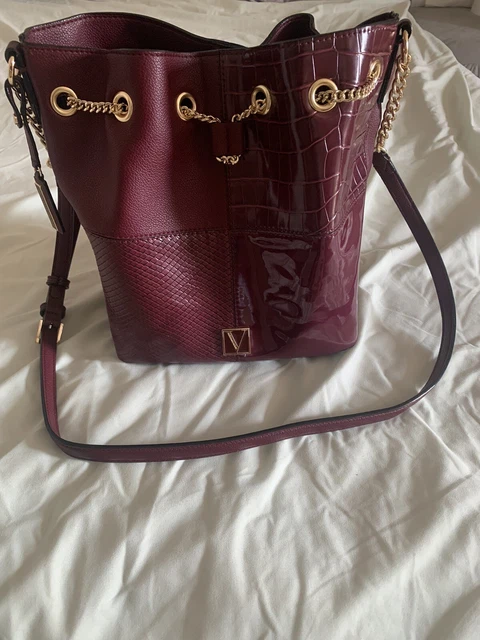 Burgundy Victorias Secret Bucket Bag