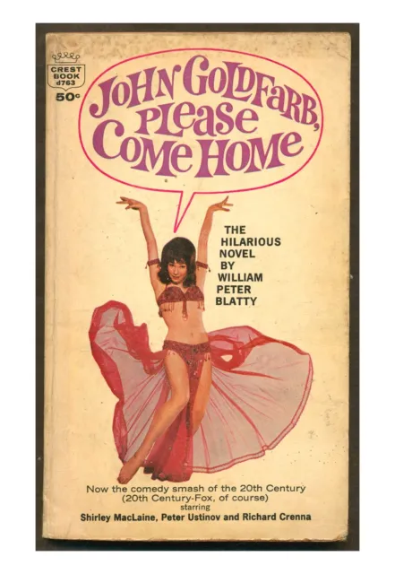 John Goldfarb, Please Come Home by William Peter Blatty Movie Tie-In PB 1964