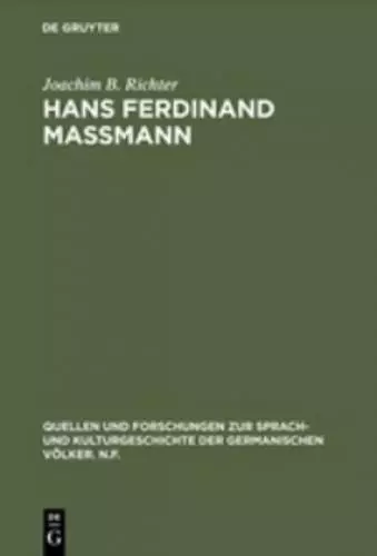 Hans Ferdinand Maßmann Altdeutscher Patriotismus im 19. Jahrhundert. Diss. 3203