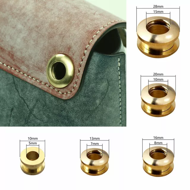 Solid Brass Screw Eyelets With Washer Grommets Leather Craft Bag Accessories