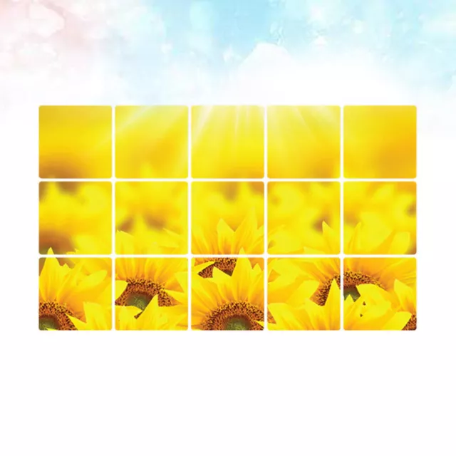 Küche Öl-Proof Wandaufkleber Sonnenblume Wasserdicht Poster Wandbild Home Decor