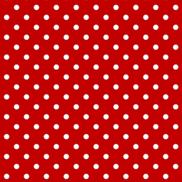 Baumwollstoff 100% Meterware 0,5lfm 1,6m breit Dekostoff Punkte 2mm Dots Rot