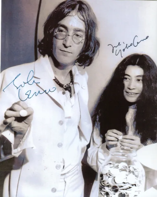 John Lennon & Yoko Ono Autogramm The Beatles Musik-Legende Autograph