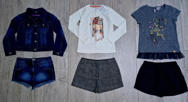 Girls Summer Clothes Bundle Age 8-9 YRS T-shirts Shorts Top Denim Jacket