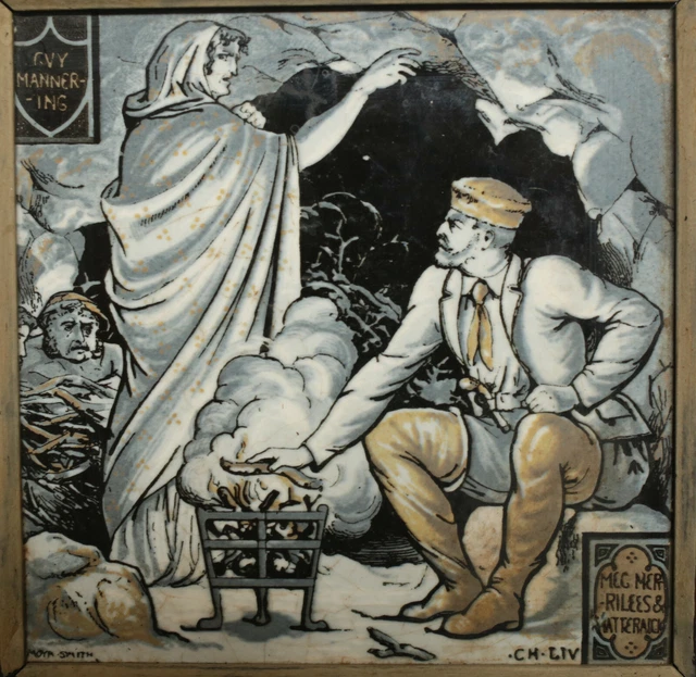 Mintons China Works Tile Stoke on Trent, Guy Mannering, c1877