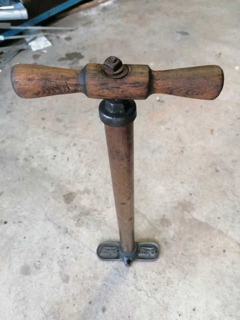 Ancienne pompe à vélo en laiton, à restaurer - FR