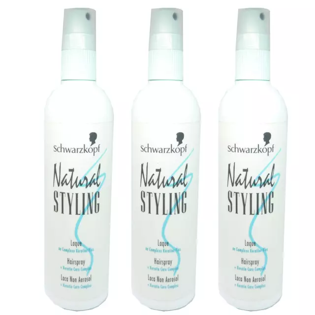 Schwarzkopf Natural Styling Hairspray Keratin Care Complex Multipack 3 x 200 ml