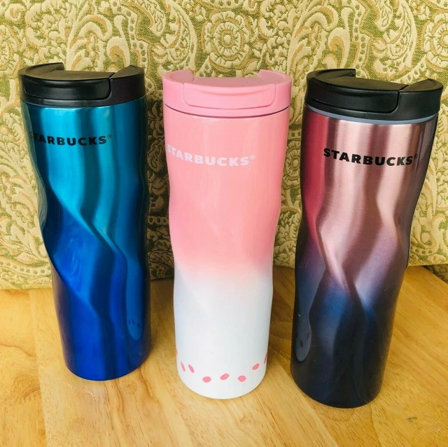 Starbucks Stainless Steel Insulated 16oz Tumbler, Violet, Pink.& Blue coffee cup