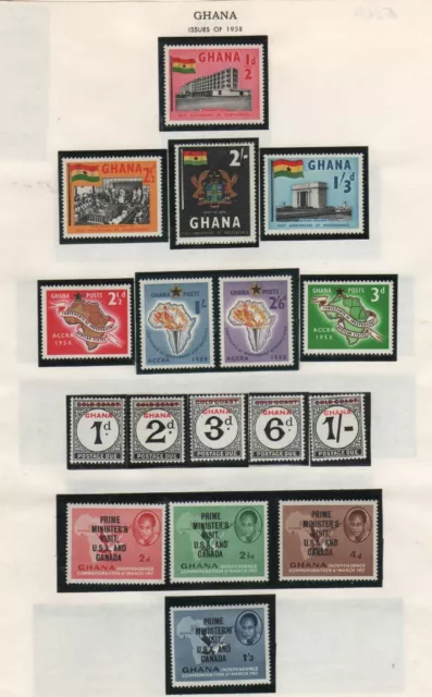 GHANA 1957/58 NHM stamps with sets from collection  G6