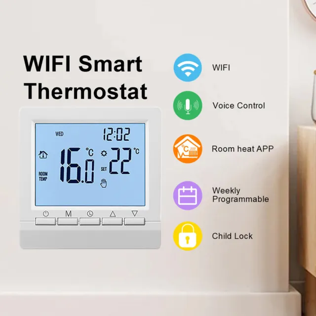 Smart WiFi Thermostat Room Floor/Wall Heating Digital Temperature Controller US