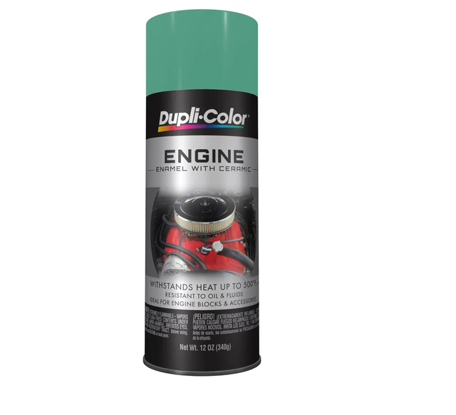 DUPLICOLOR DE1618 ENGINE Enamel Paint, Detroit Diesel Alpine Green, 12