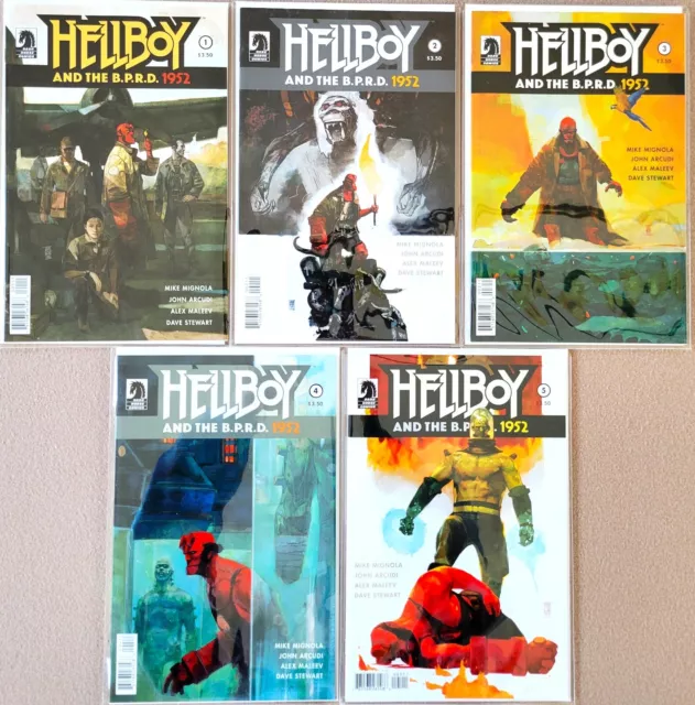 Hellboy & Bprd: 1952  #1-5 (Nm)-Complete Series-Dark Horse-Mignola
