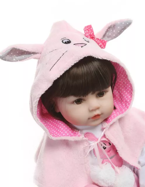 19" Reborn Baby Dolls Soft Vinyl Silicone Realistic Handmade Newborn Doll Gifts 2