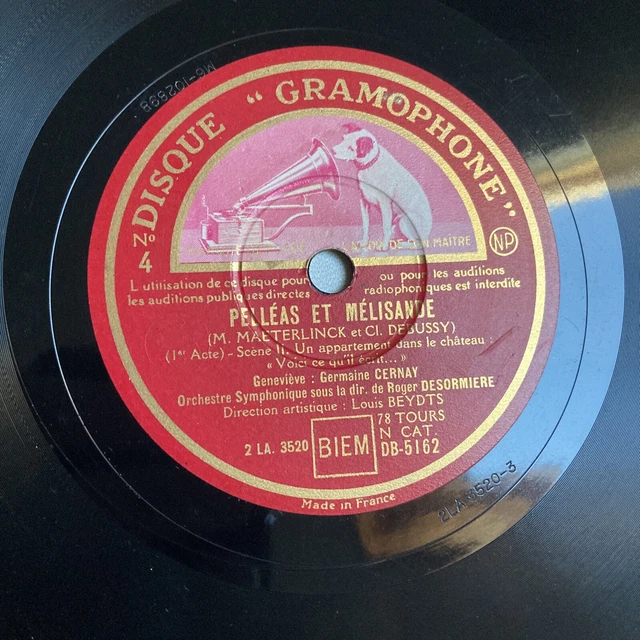 78 rpm I. Joachim Etcheverry Palleas Et Melisandre Debussy, Db5162