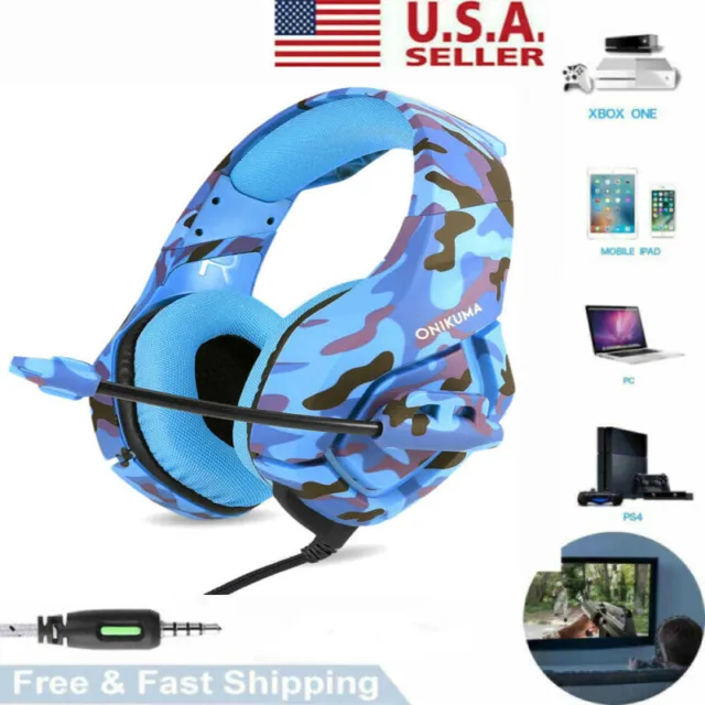 ONIKUMA K1 Gaming Headset for PS4 Xbox Switch 3.5MM MIC Headphone Camouflage