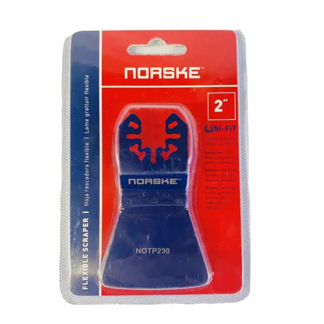 Norske NOTP230 Flexible 2" Paint Scraper Oscillating MultiTool Blade Paint Caulk