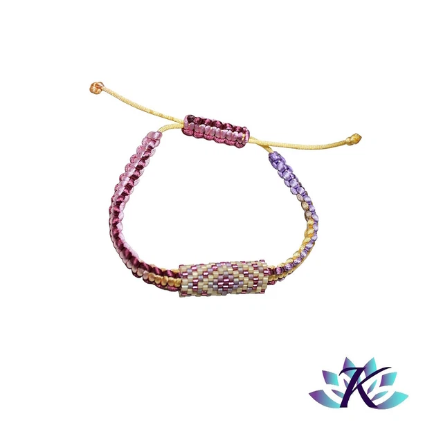 Adjustable macramé hand agate bracelet - France
