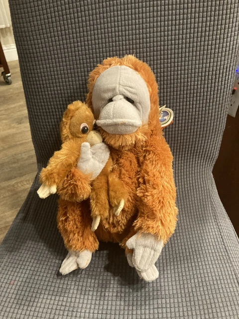 WILD REPUBLIC MOM Baby Orangutan Ape Monkey Orange Stuffed Animal Plush