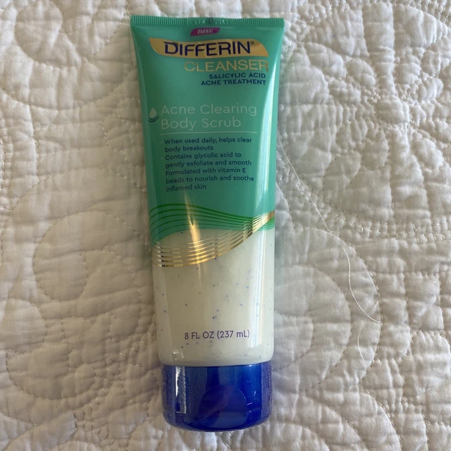 NEW DIFFERIN ACNE Cleanser 2 Salicylic Acid Body Scrub 8 FL OZ. Exp 11