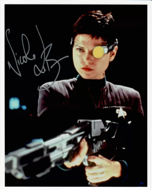 Autografo originale Nicole De Boer di Star Trek, foto vera 20x25 cm