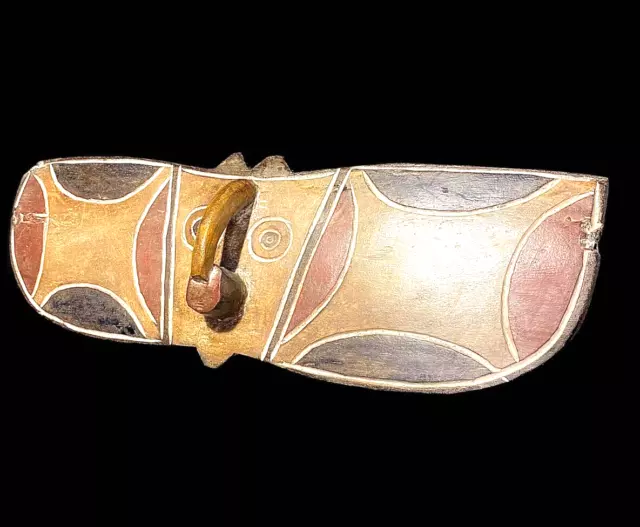 African Tribal Face Hand/Hand Carved OLD African Wall Decor Plank Mask-5854
