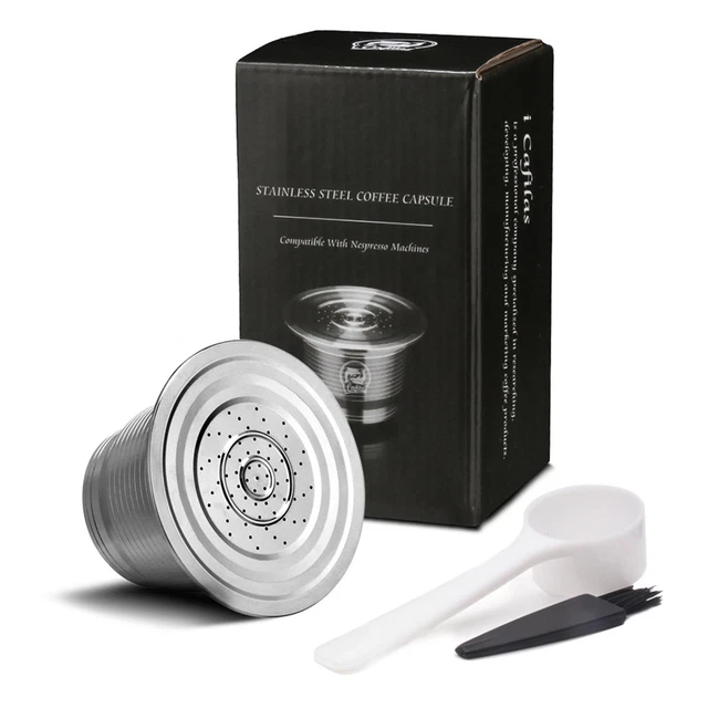 For Nespresso Steel Refillable Reusable Coffee Capsule New FiltN7 D9 V8 I1C2