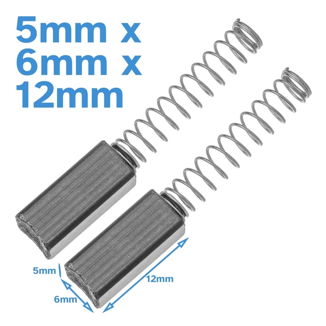 Buy 2pcs 20mm X 6mm X 6mm Carbon Motor Brush Spring Coil Copper Wire Electric Electrical Electronic Power Brushes Replace Part DC Rotary Tool Online In India - Foto 8