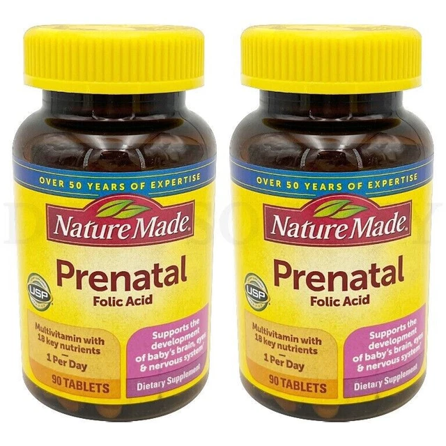 NATURE MADE (2PACK) Prenatal Multivitamin with Folic Acid 180 Tablets