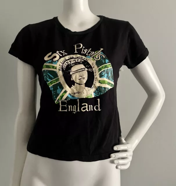 Vintage Sex Pistols God Save The Queen Punk Band Crop T-Shirt Dragonfly Clothing