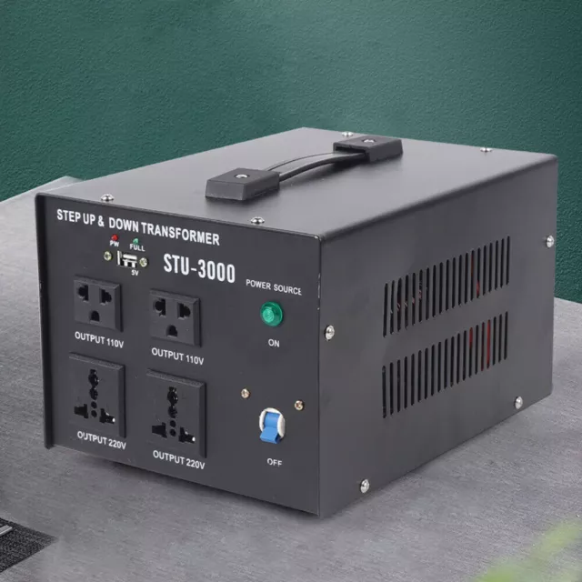 3000W Spannungswandler Transformator 220V⇋110V Step Up/Down Converter Konverter