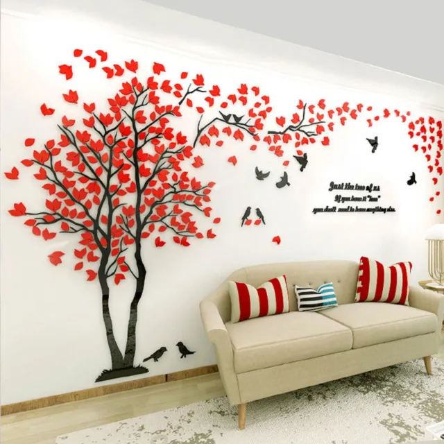 3D Flower Tree Home Room Art Decor DIY Wall Sticker Removable Decal Vinyl Mural 3