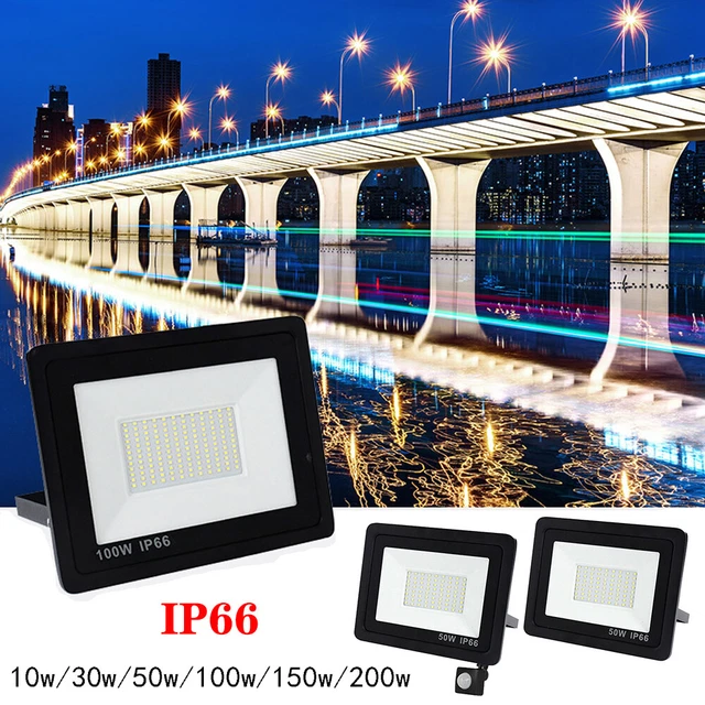 LED Fluter 10W-200W mit Bewegungsmelder Außen Strahler Scheinwerfer Flutlicht DE