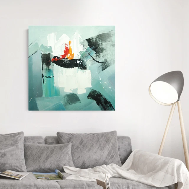 Modern Abstract Hand Painted Canvas Oil Painting Art Work Wall Decor Framed