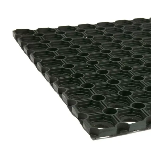 Rubber Hollow Anti-Fatigue Mat 60cm x 40cm Heavy Duty, Non-Slip Grass Protection