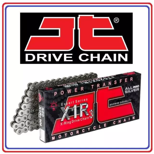 JT Heavy Duty X1R X-Ring Silver Chain 520 x 120 Links With Joining Link