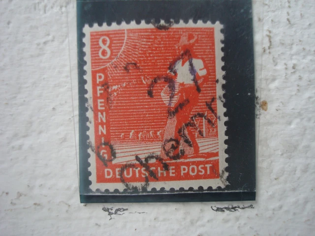SBZ district hand stamp 27 Chemnitz 5 mixing color on 8 pfg. * * BPP gpr.