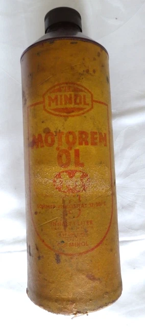 Uralte Bakelit Dose Flasche Oldtimer Tankstelle DDR VEB Minol Auto Motoren Öl