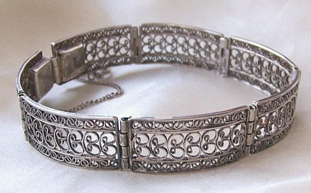 Antikschmuck, Armband, Filigranschmuck, 835er Silber um 1920