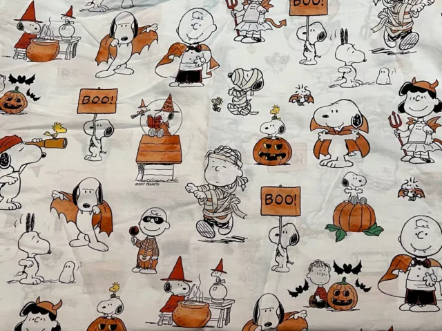 Pottery Barn Kids Peanuts Halloween 100% Organic Cotton Twin Sheet Set