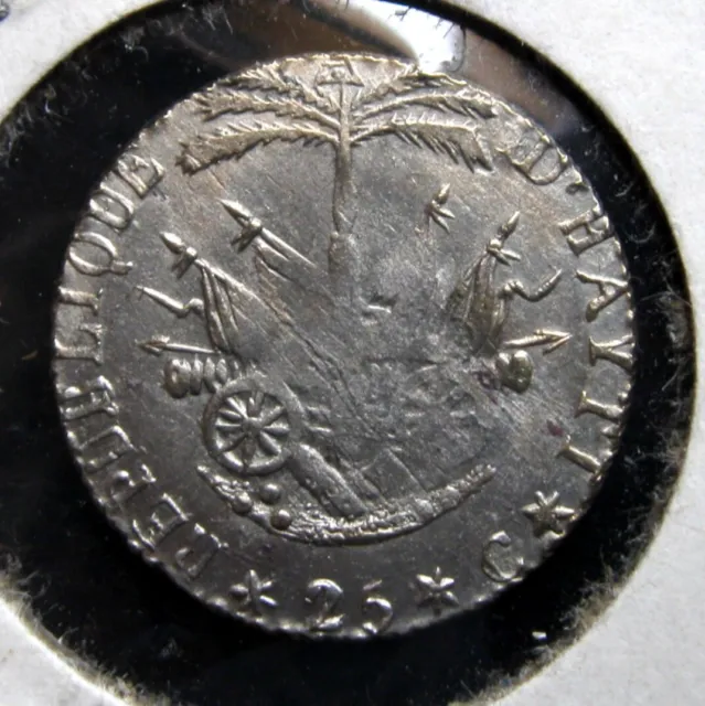 Haiti - 25 Centimes An 14P (1817) Km# 15.2, High Grade
