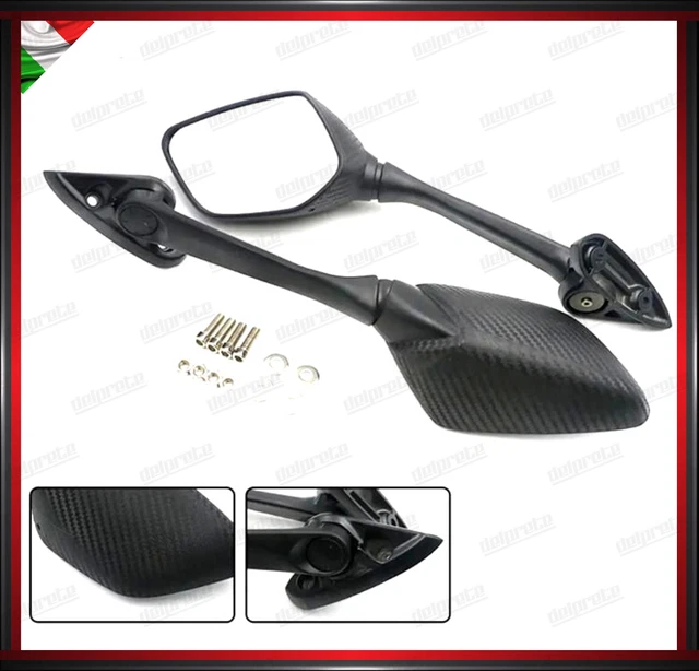 Kit Di Specchietti Retrovisori Per Scooter – Coppia DX+SX, Nero, Braccio In Metallo Con Adattatore 10mm | Facili Da Regolare, Qualità Eccellente