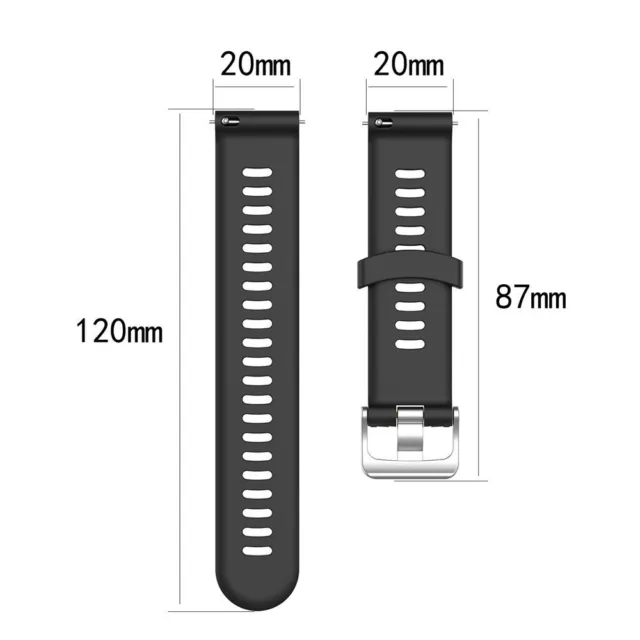 Cinturino orologio in silicone Vivoactive 3 20 mm per Garmin Forerunner 645 245 245M 2