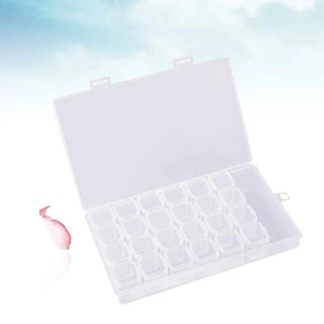 2 pz contenitore per perle unghie perle artificiali diamantate scatola portaoggetti Pp