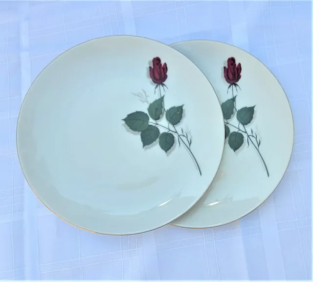 Marktleuthen Vintage Rare Winterling Bavaria Roses Plates