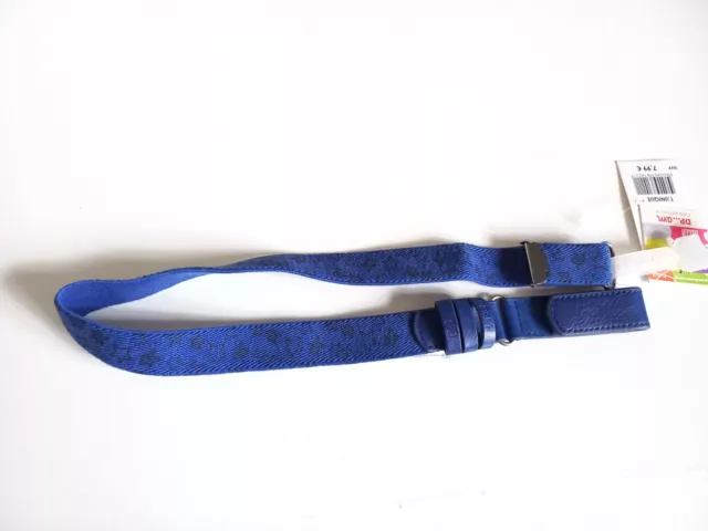 Dpam Ceinture Elastiquée En Toile Et Simili Cuir Bleu One Size