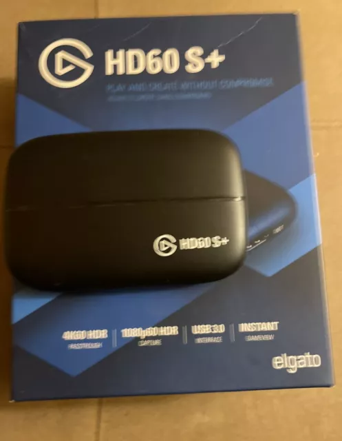 Elgato HD60 S+ Video Game Capture Card 20GAR9901 Plus No Wire/Cable